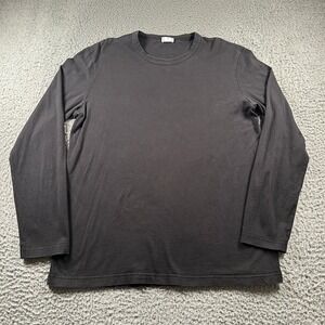 ASKET T-Shirt Mens XL Long Sleeve Crew Neck 100% Cotton Black Made in Portugal